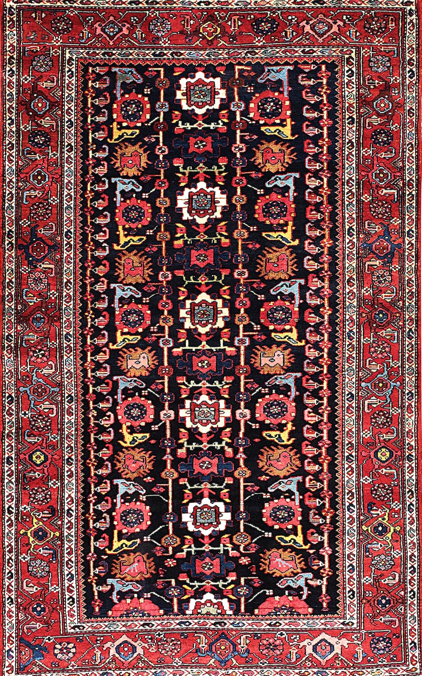Antique Sultanabad Rug in All-Over Style