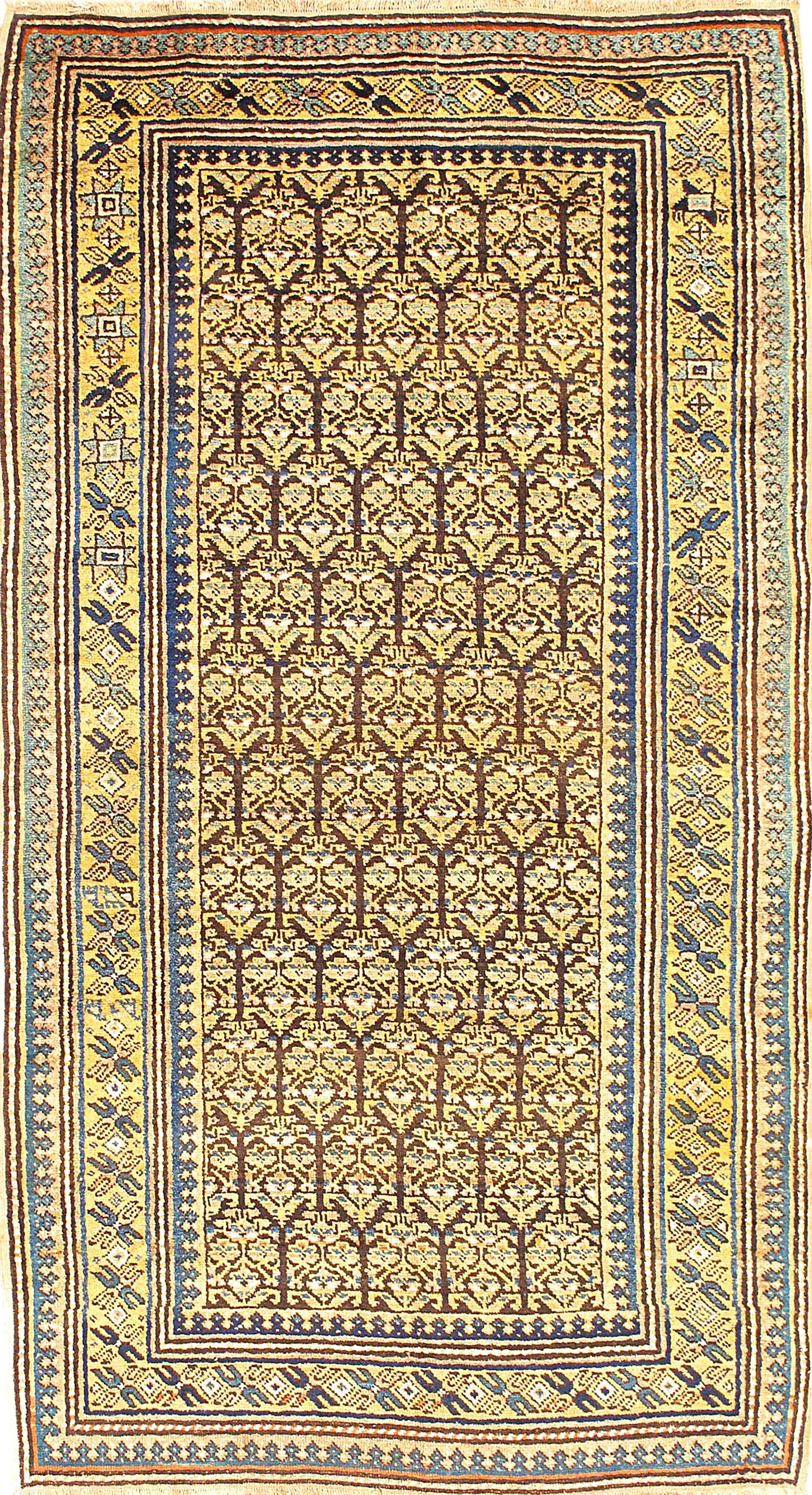 Handwoven Malayer Rug with All-Over Pattern