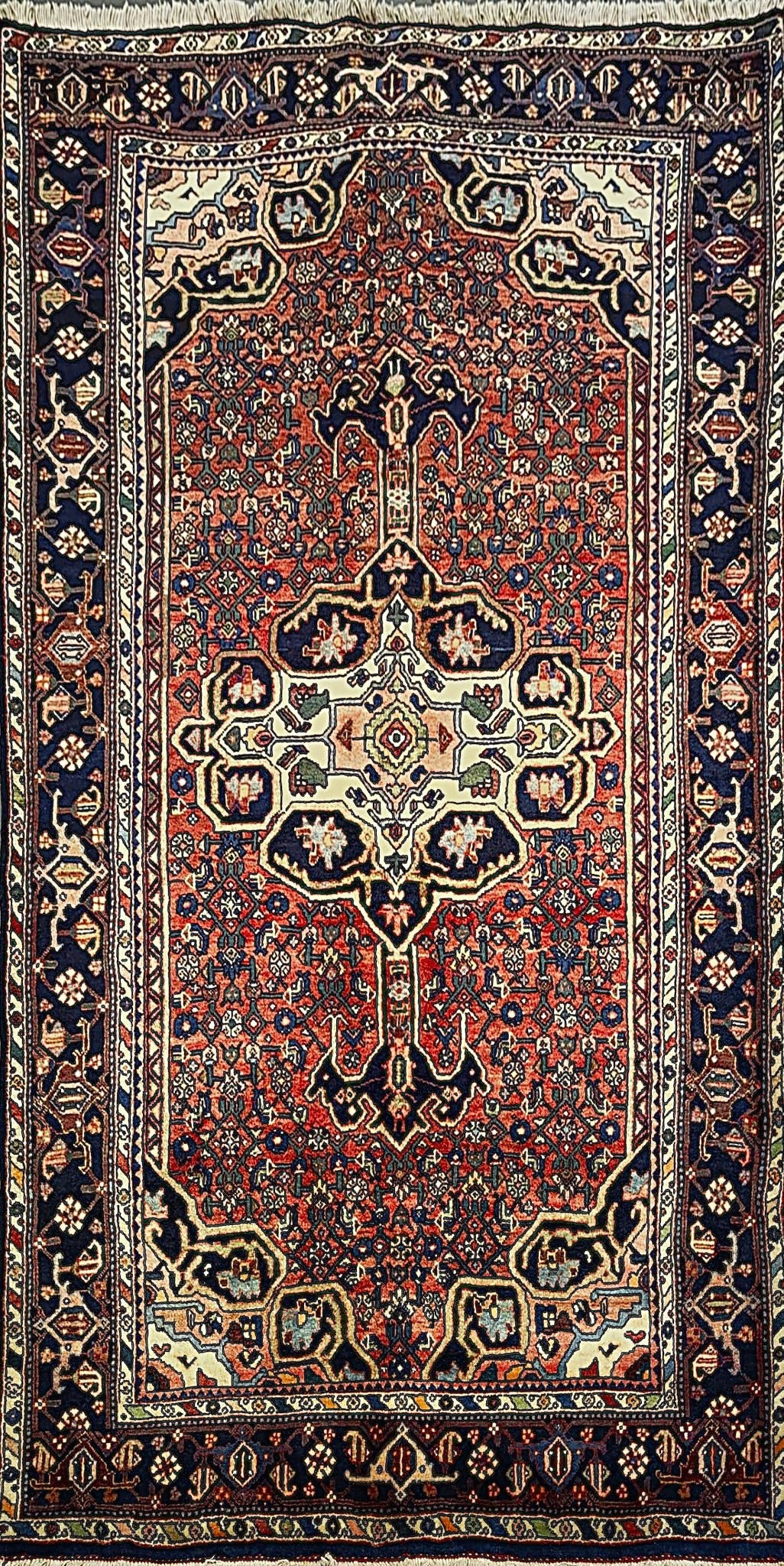Handwoven Bidjar Rug with Medallion Pattern