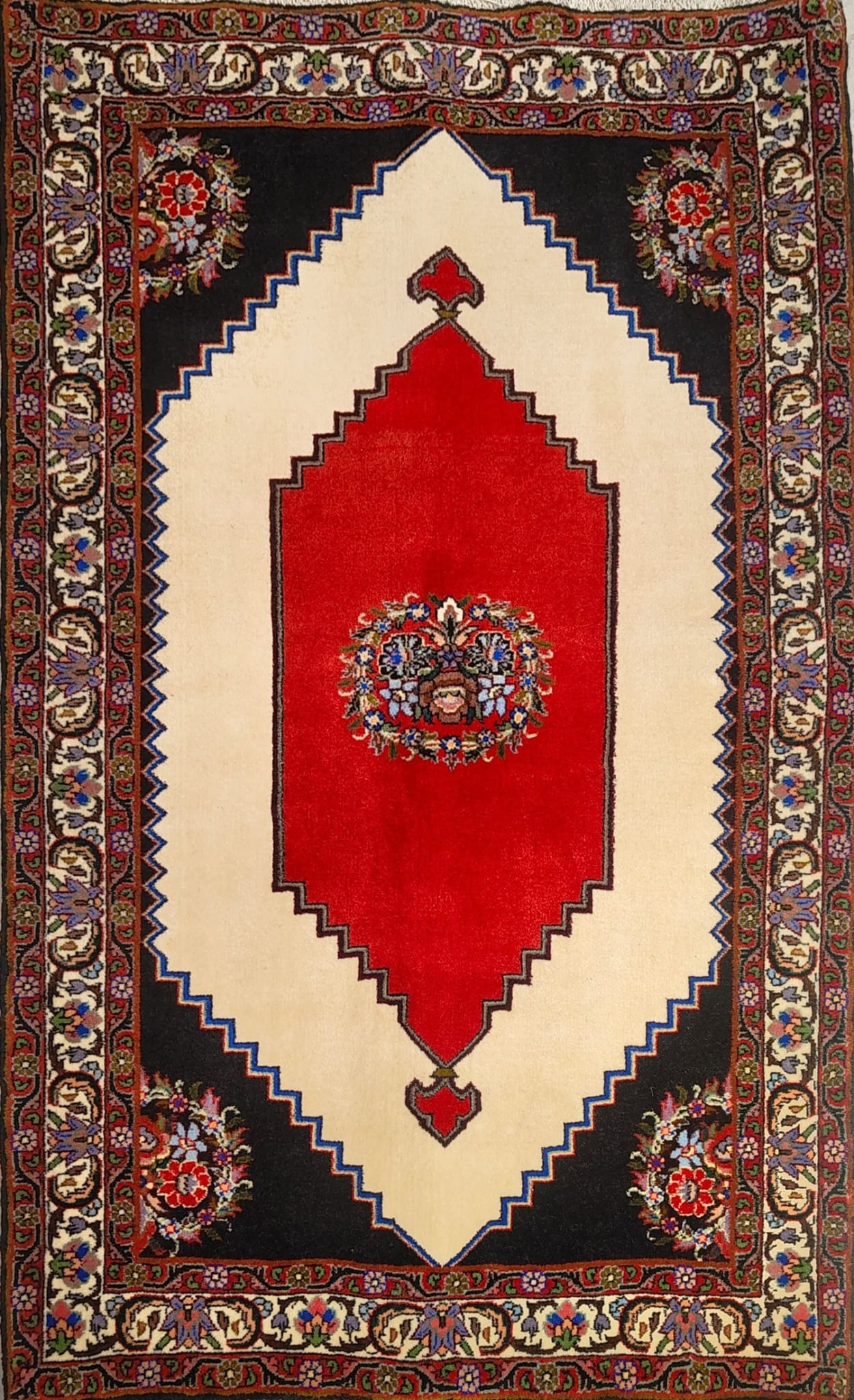 Antique Bidjar Rug in Medallion Style