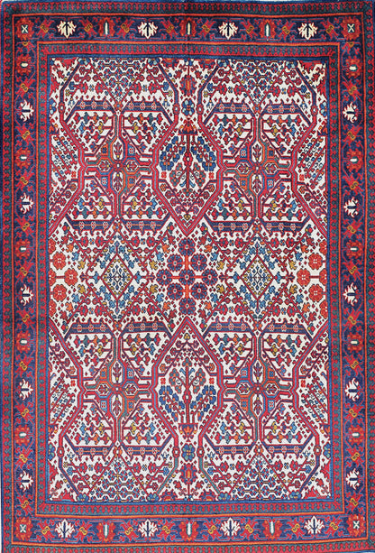 Semi-Antique Persian Joshaghan Rug with Medallion Design