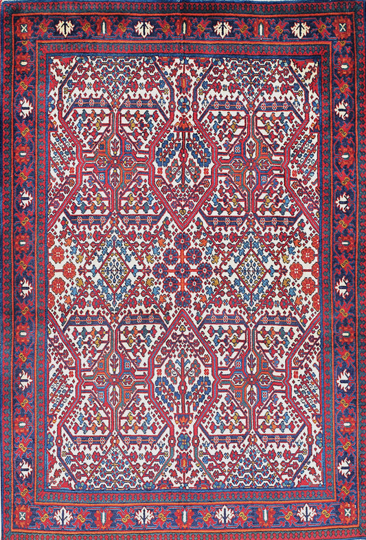 Semi-Antique Persian Joshaghan Rug with Medallion Design