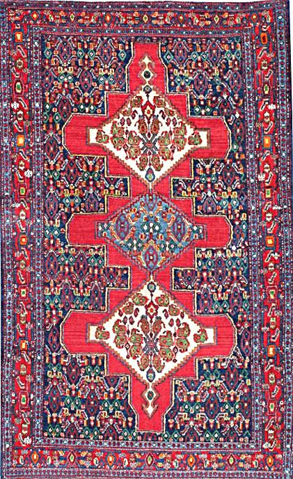 Vintage Senneh Rug – Semi-Antique Aesthetic