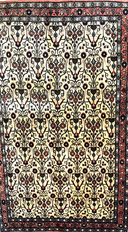 Elegant All-Over Rug – Handmade in Sarough