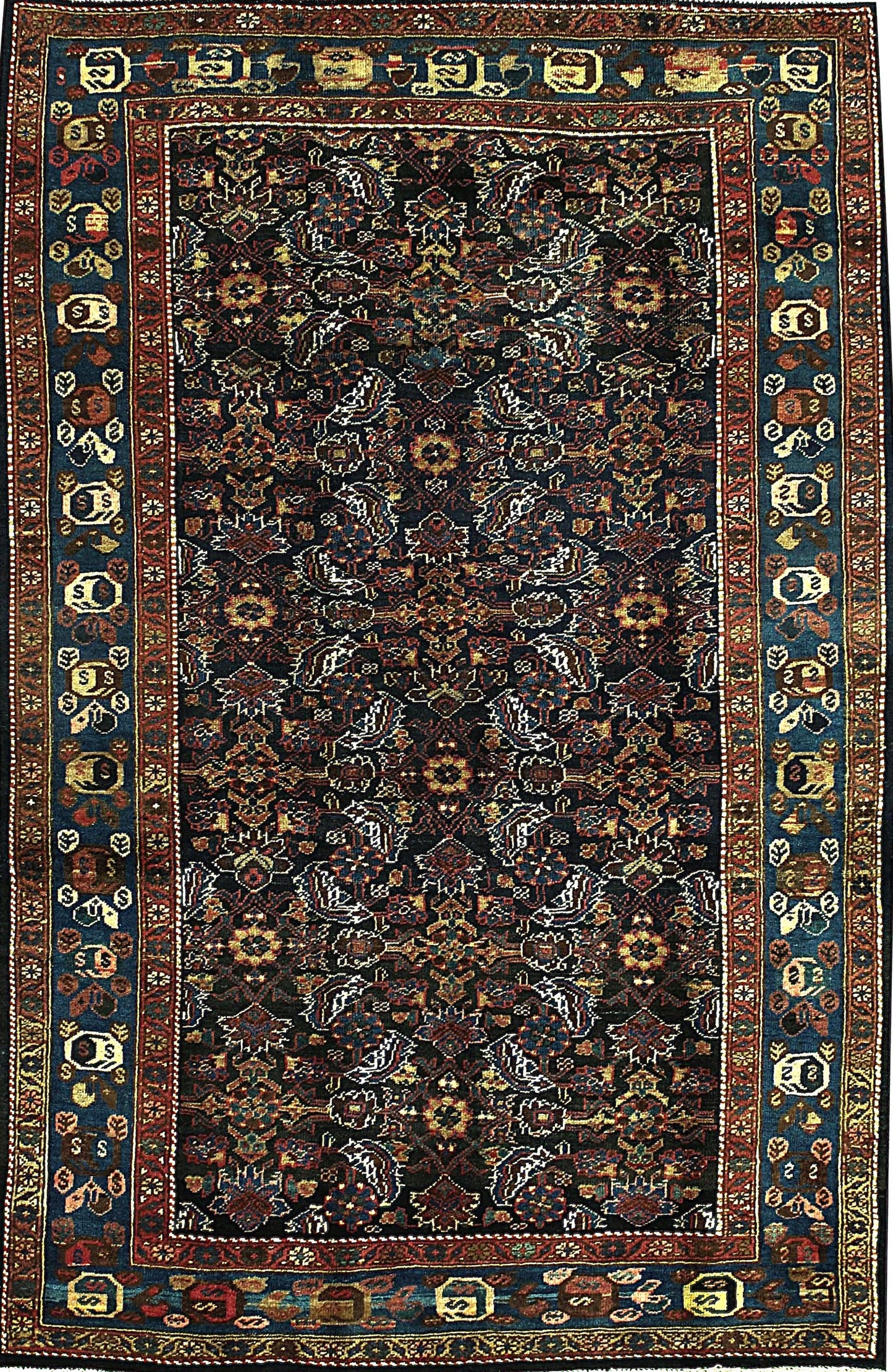 Elegant All-Over Rug – Handmade in Mushkabad