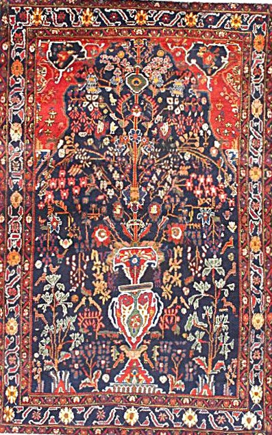 Vintage Khamsheh Rug – Semi-Antique Aesthetic