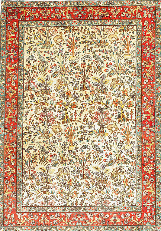 Elegant Medallion Rug – Handmade in Tabriz