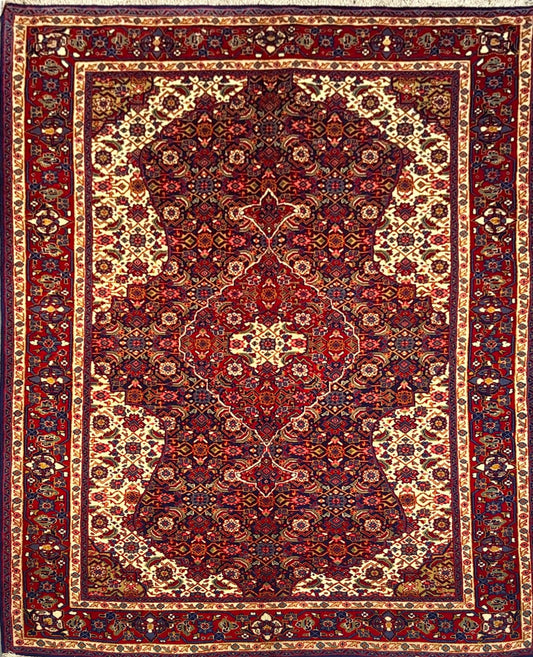 Antique Sarough Rug in Medallion Style