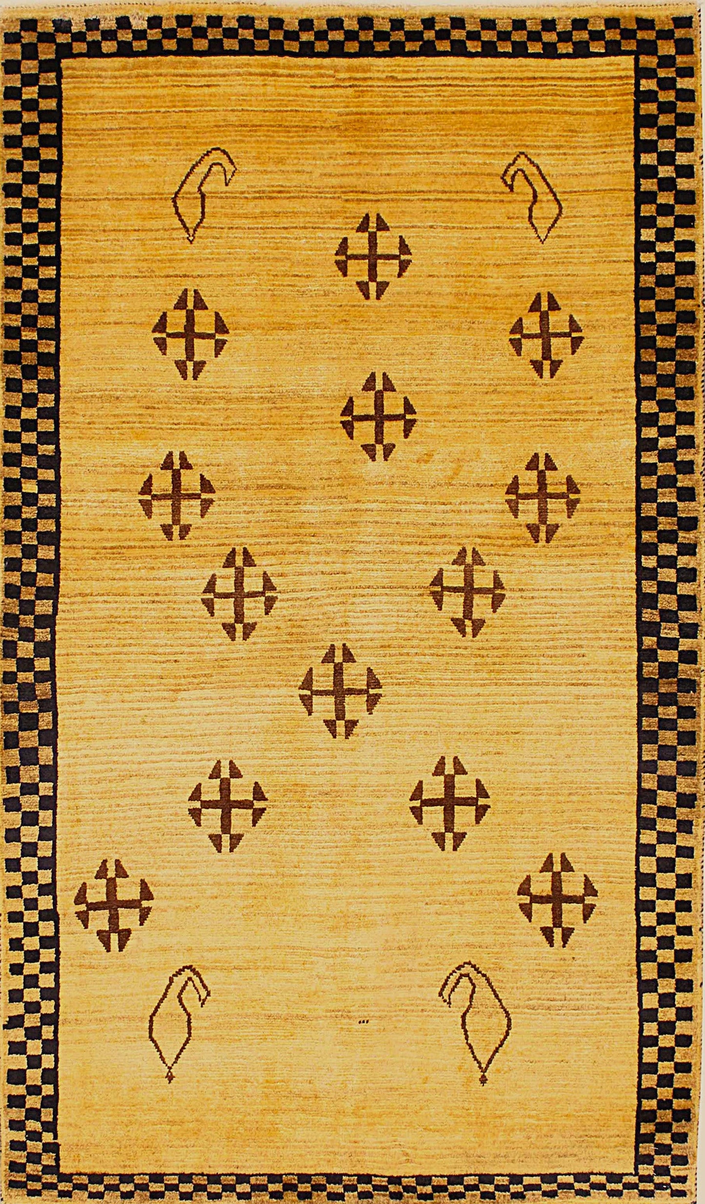 Elegant All-Over Rug – Handmade in Gabbeh