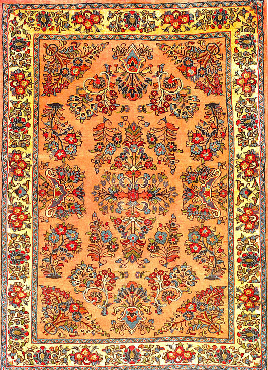 Beautiful Semi-Antique Traditional Rug from Persian