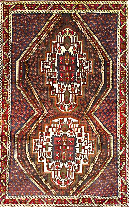 Antique Sirjan Rug in All-Over Style