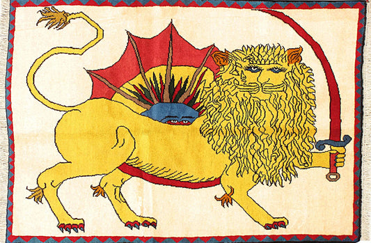 Antique Qashqai Rug in All-Over Style