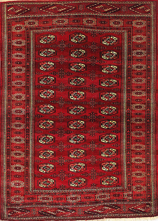 Antique Turkoman Rug in All-Over Style