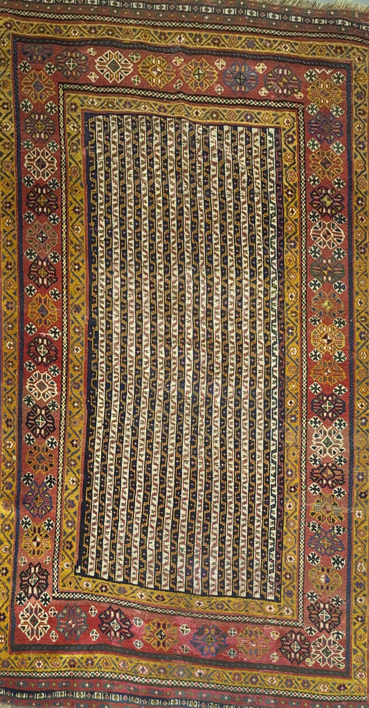 Antique Qashqai Rug in All-Over Style