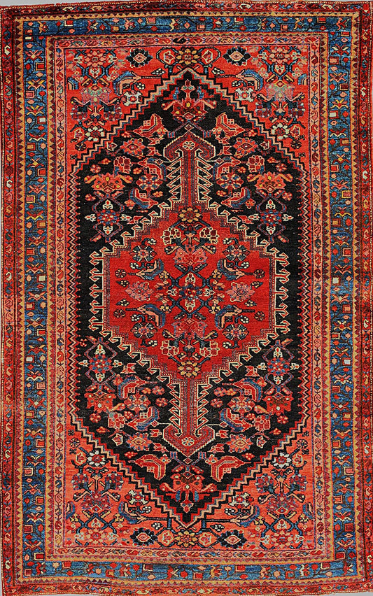 Antique Zanjan Rug in Medallion Style