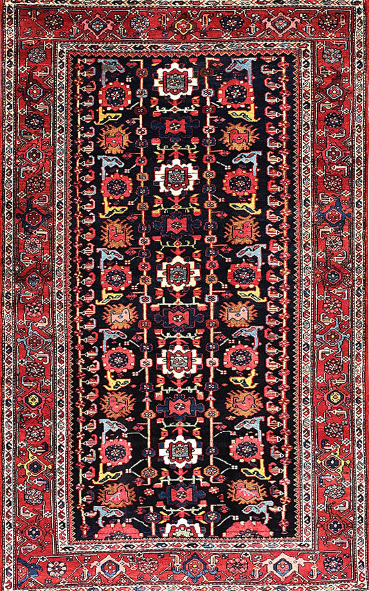 Antique Sultanabad Rug in All-Over Style