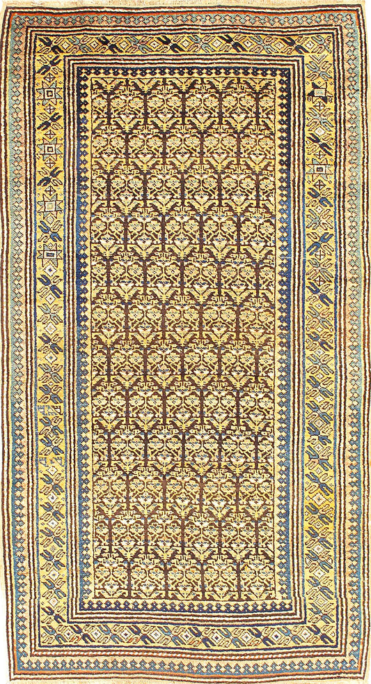 Handwoven Malayer Rug with All-Over Pattern