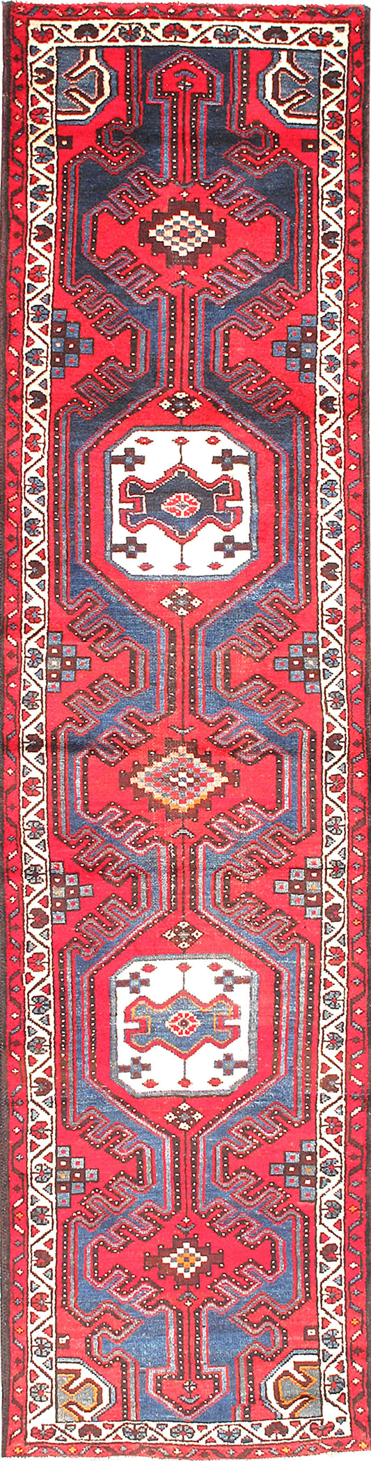 Antique Hamadan Rug in All-Over Style