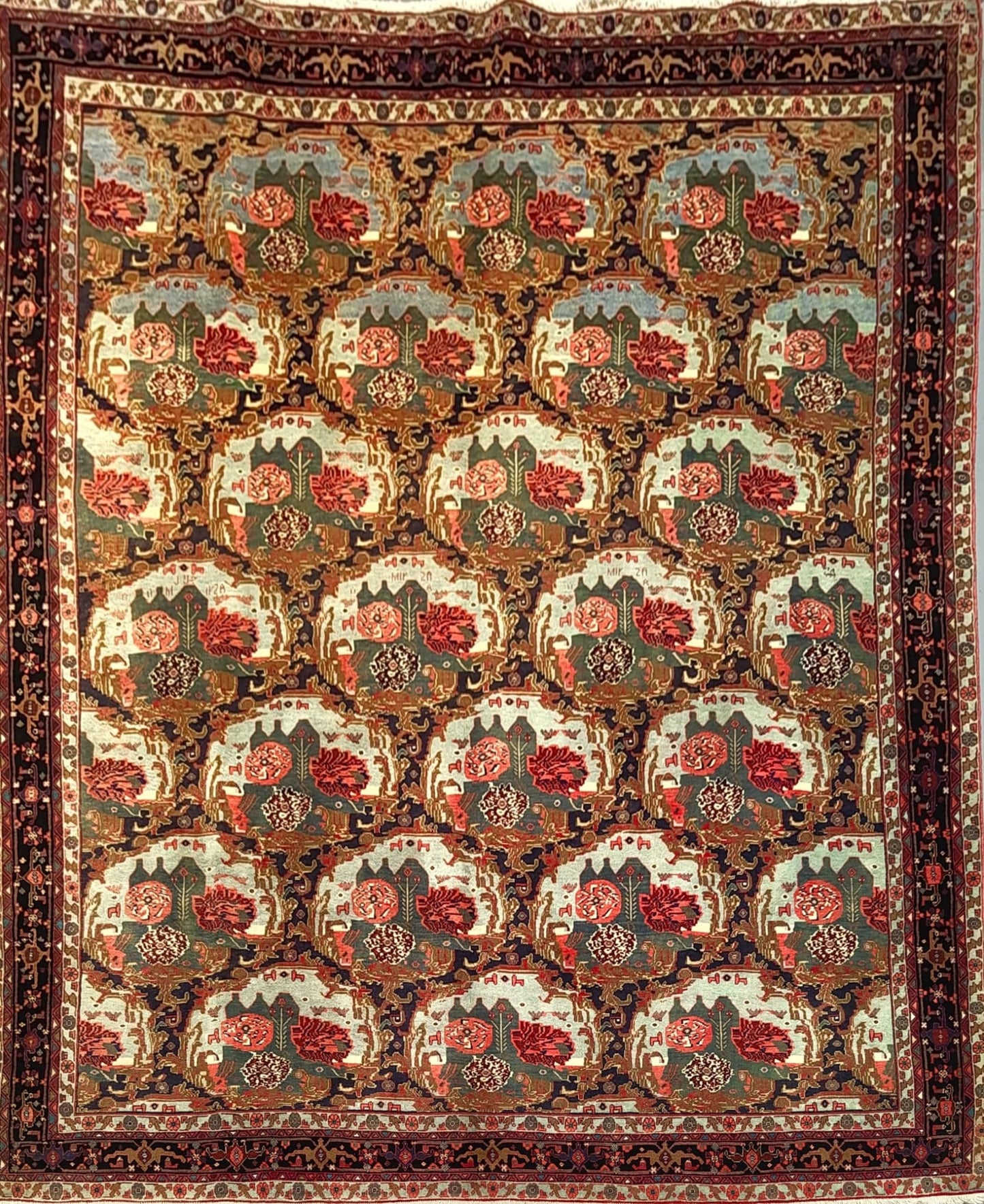 Vintage Senneh Rug – Semi-Antique Aesthetic