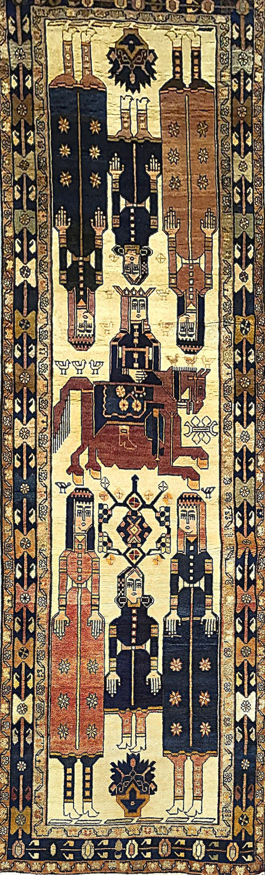 Handwoven Gholtogh Rug with All-Over Pattern