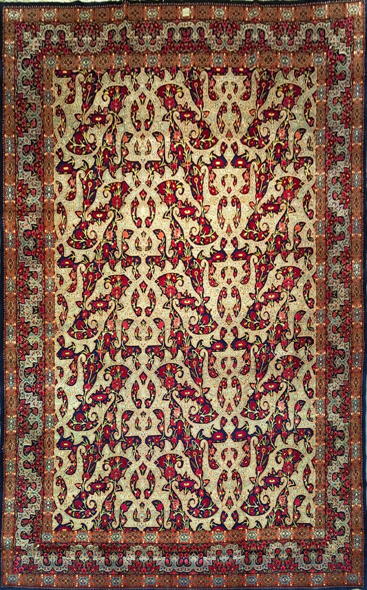 Elegant All-Over Rug – Handmade in Birjand