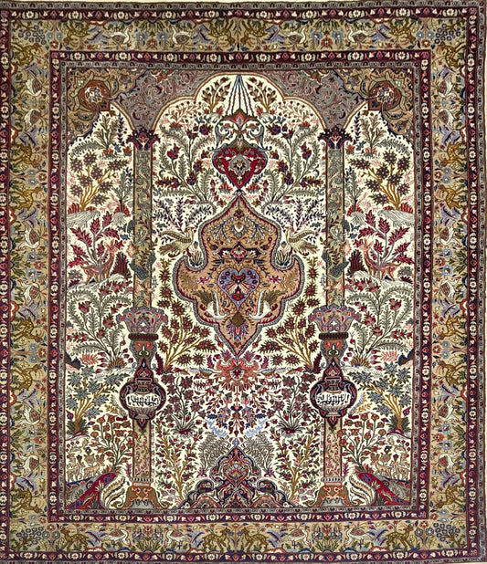 Antique Kashmar Rug in All-Over Style