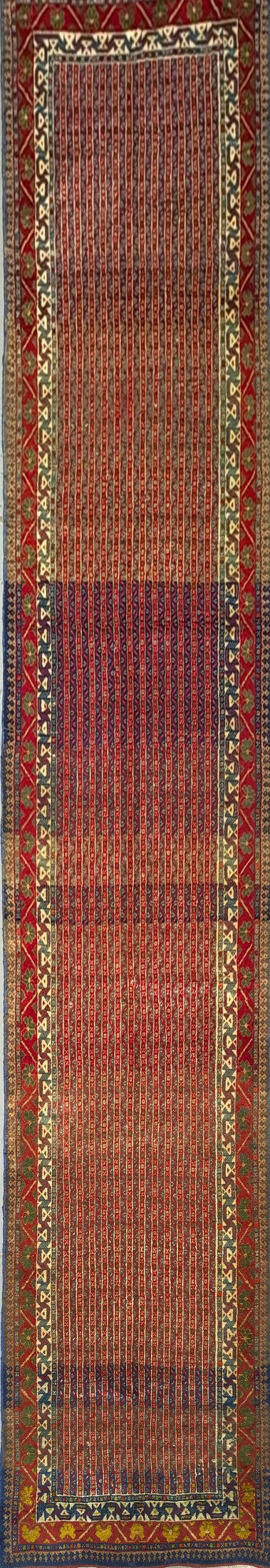 Handwoven Neyriz Rug with All-Over Pattern