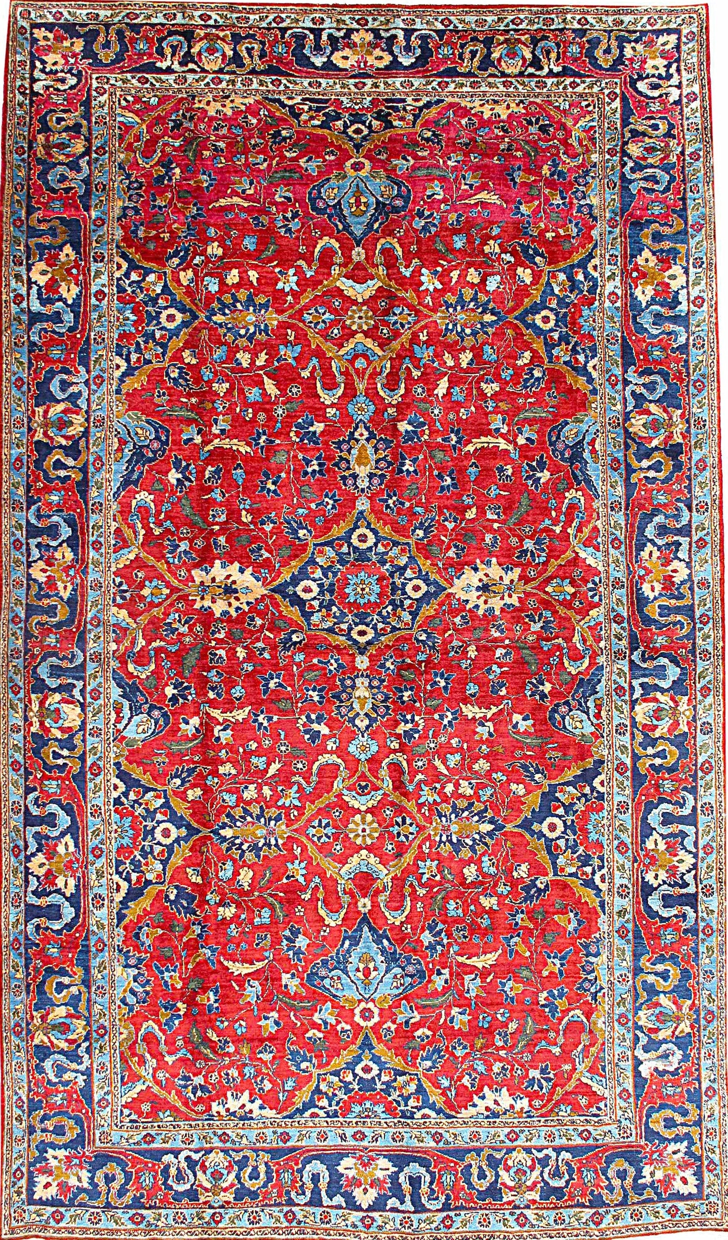 Elegant All-Over Rug – Handmade in Mashad