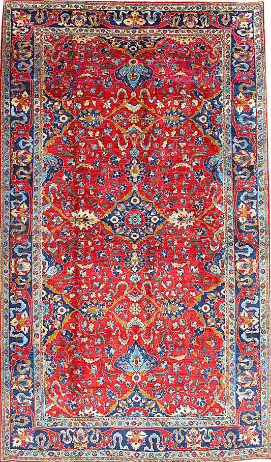 Elegant All-Over Rug – Handmade in Mashad
