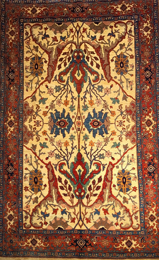 Elegant All-Over Rug – Handmade in Senneh