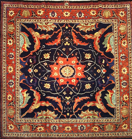 Elegant Medallion Rug – Handmade in Senneh