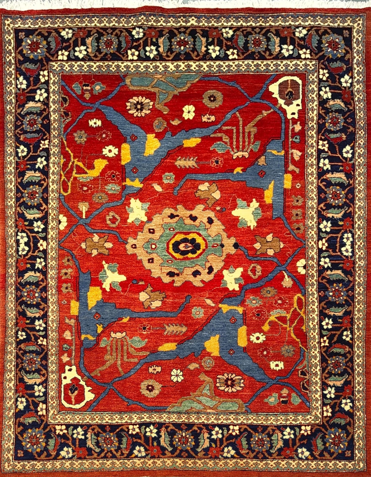 Vintage Senneh Rug – Contemporary Aesthetic