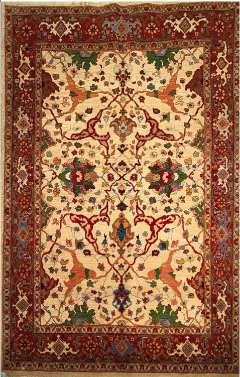 Elegant All-Over Rug – Handmade in Senneh