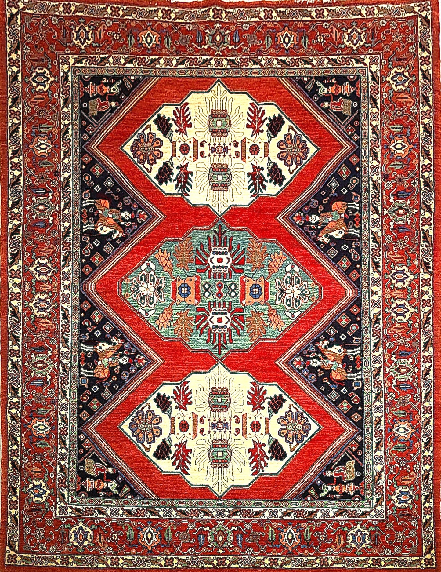 Elegant All-Over Rug – Handmade in Senneh