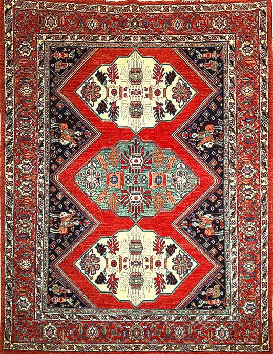 Elegant All-Over Rug – Handmade in Senneh