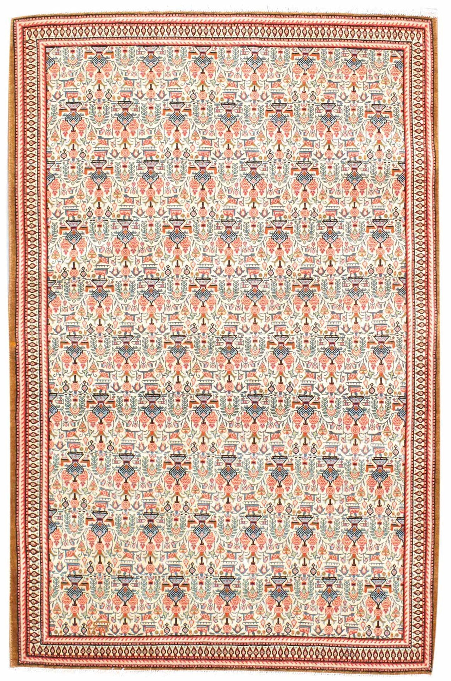 Antique Qum Rug in All-Over Style