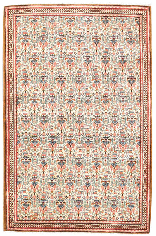 Antique Qum Rug in All-Over Style