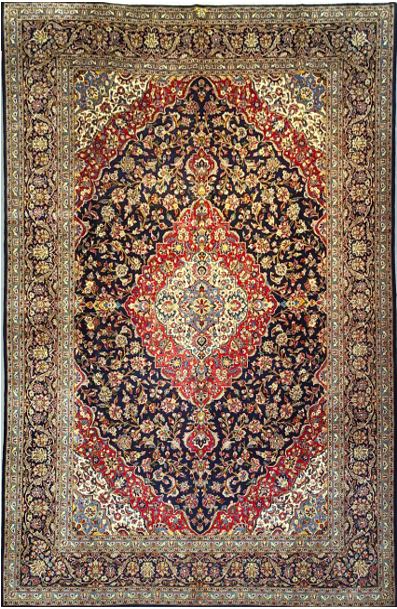 Classic Medallion Rug from Kashan