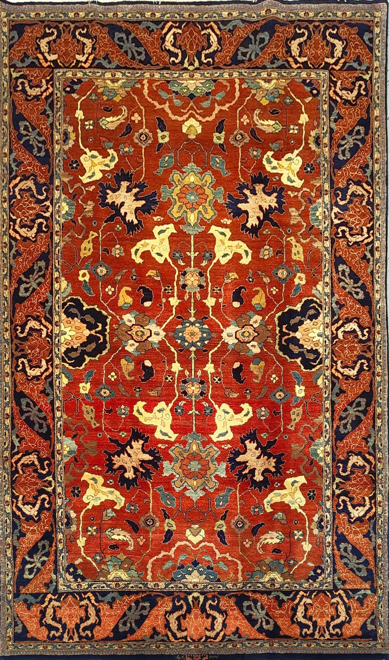 Antique Senneh Rug in All-Over Style
