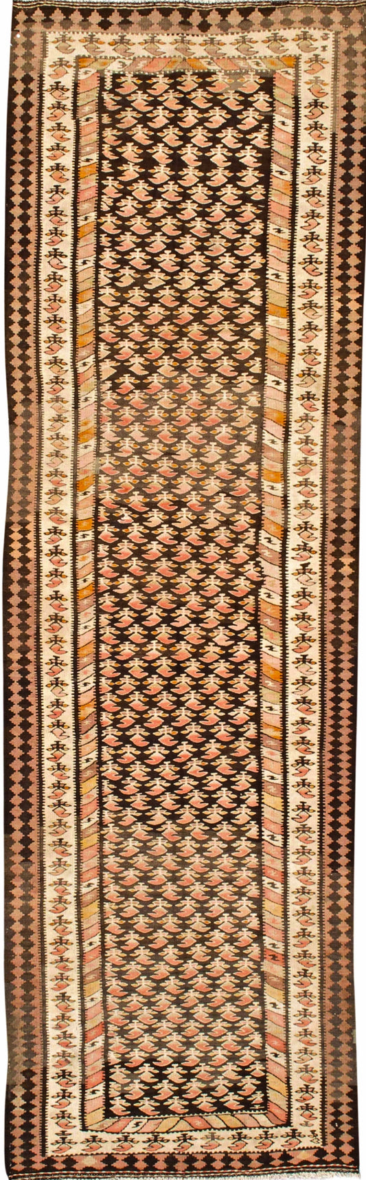 Antique Ghazvin Rug in All-Over Style