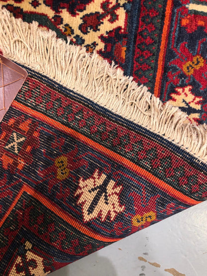 Semi-Antique Persian Joshaghan Rug with Medallion Design