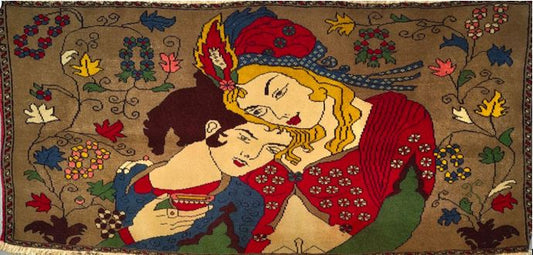 Beautiful Semi-Antique Semi-Antique Rug from Persian