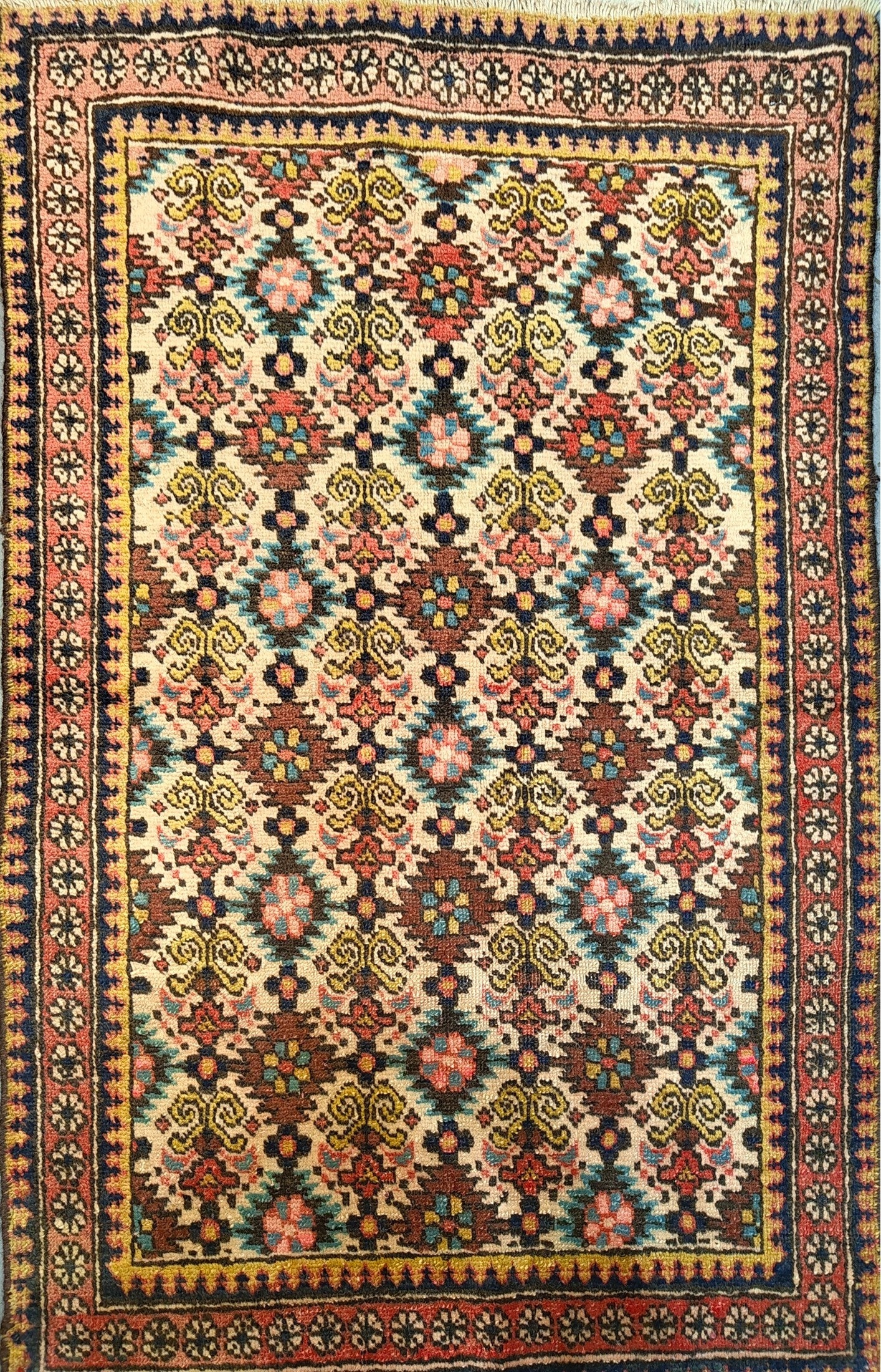 Antique Azerbajan Rug in All-Over Style