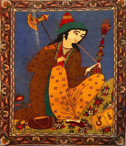 Authentic Persian Rug – Portrait Motif
