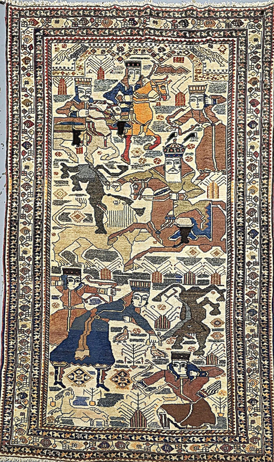 Elegant All-Over Rug – Handmade in Taleqan