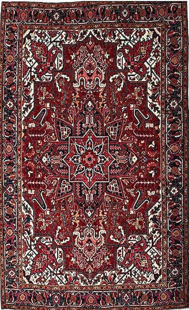 Antique Heriz Rug in Medallion Style