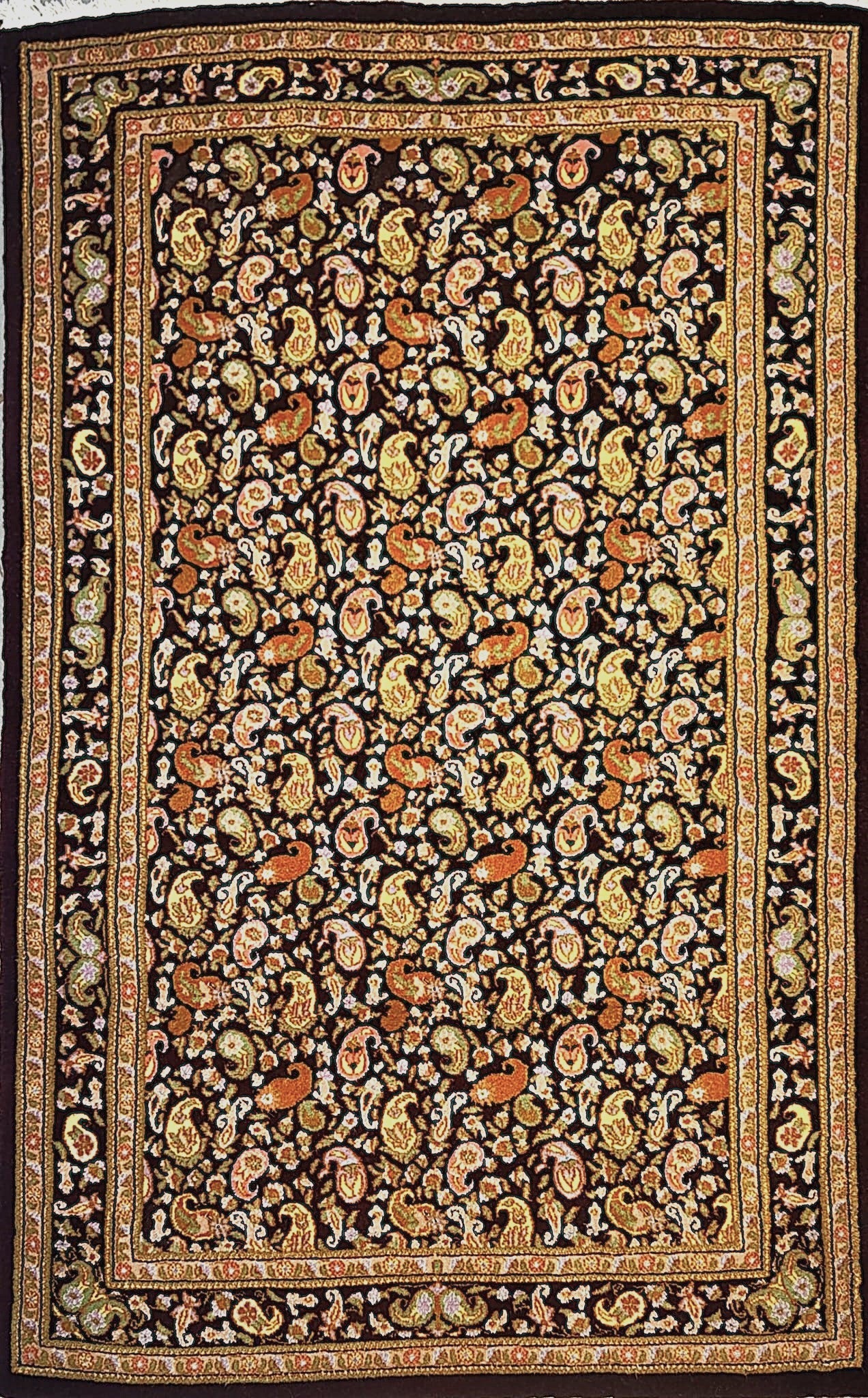 Elegant All-Over Rug – Handmade in Qum