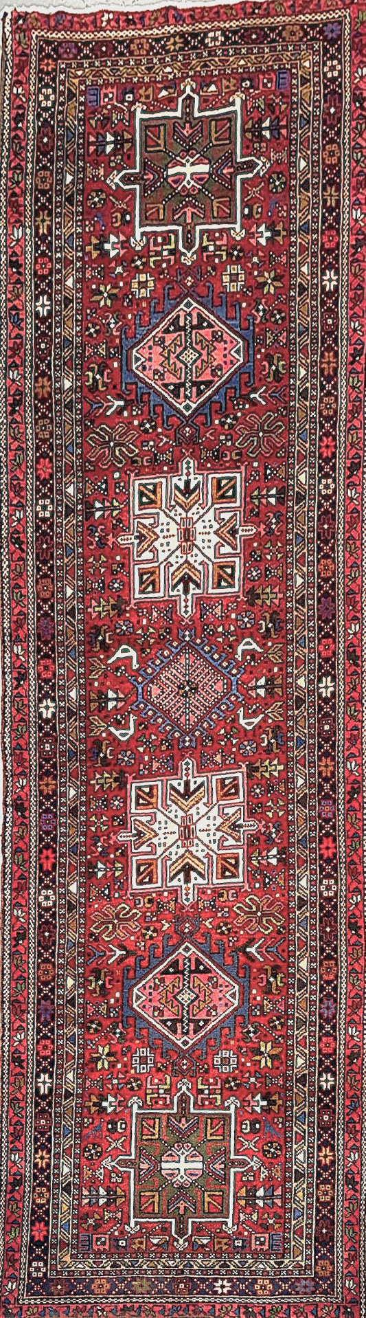 Handwoven Heriz Rug with All-Over Pattern