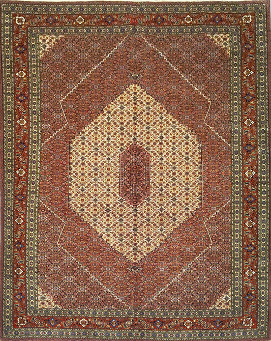 Handwoven Tabriz Rug with All-Over Pattern