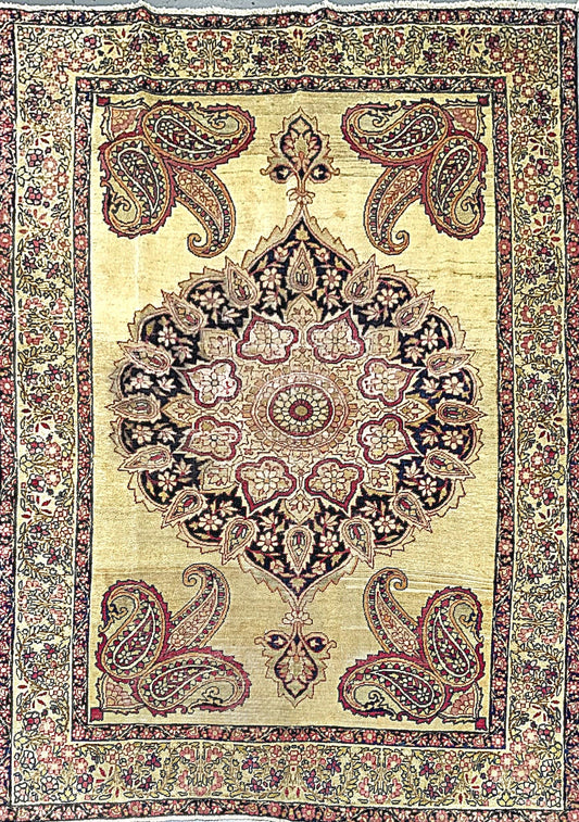 Elegant Medallion Rug – Handmade in Kerman